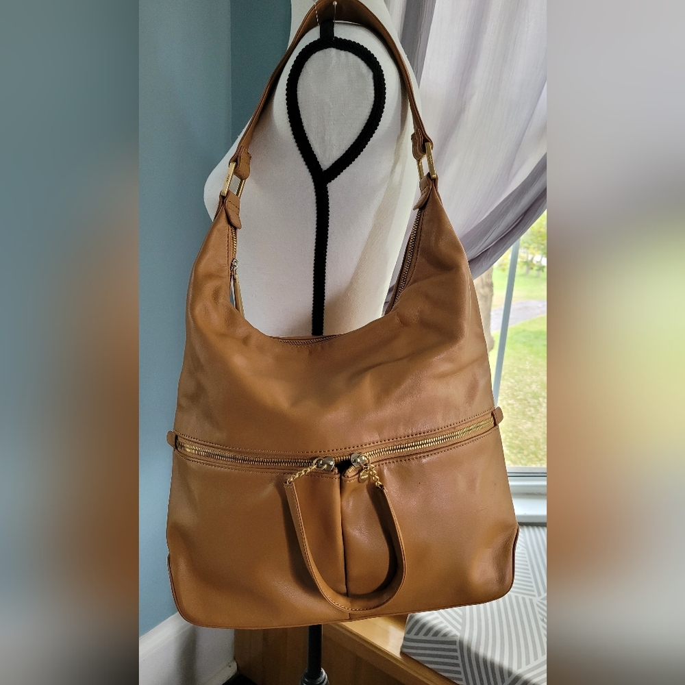 HOBO Classic Brown Leather Hobo Bag